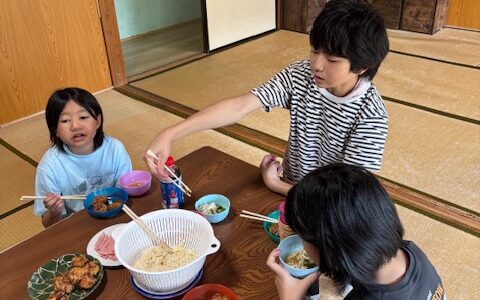 夏休みイベント　そうめん